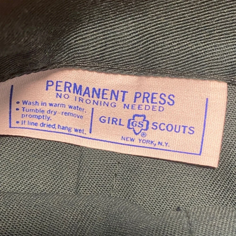 Girl Scouts Shorts Girls 18 Green NEW Vintage Fortrel Permanent Press Uniform